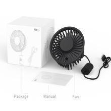 Hot sale usb mini 3 wind speed electric fan 360 rotation headrest portable air cooling car fan